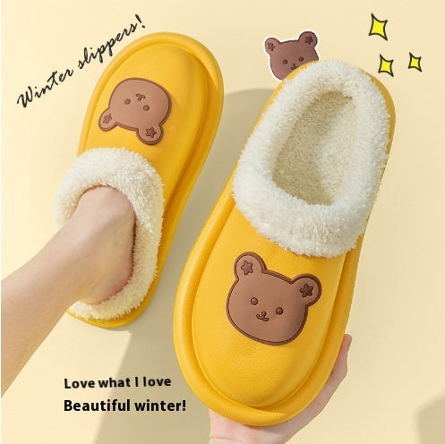 Cute Waterproof Cotton Casual Slippers Women