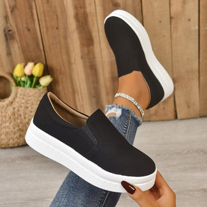 Round-toe Thick Platform Sole Women's Flats