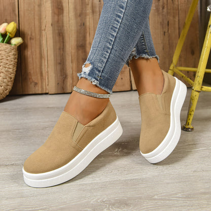 Round-toe Thick Platform Sole Women's Flats