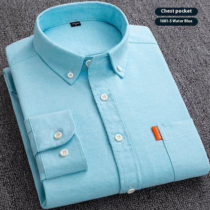 Pure Cotton Washed Oxford Woven Shirts Men