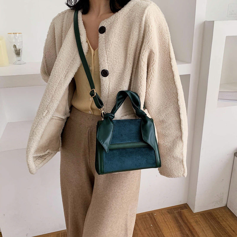 Casual retro temperament frosted messenger bag women