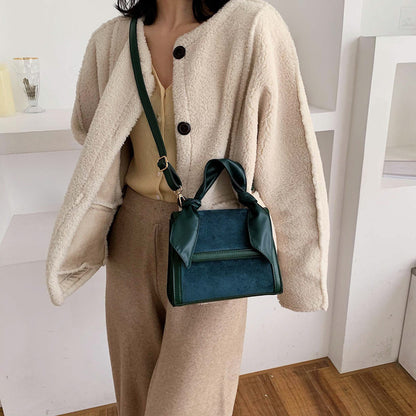 Casual retro temperament frosted messenger bag women