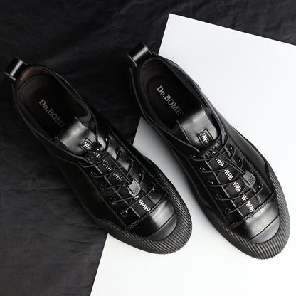 Men's Shoes Casual Lather Shoes Men's Korean Style Personality Young Student Loafers