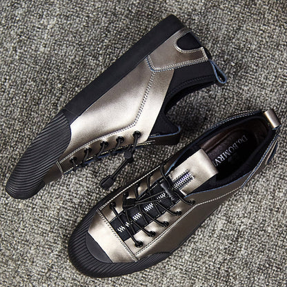 Men's Shoes Casual Lather Shoes Men's Korean Style Personality Young Student Loafers