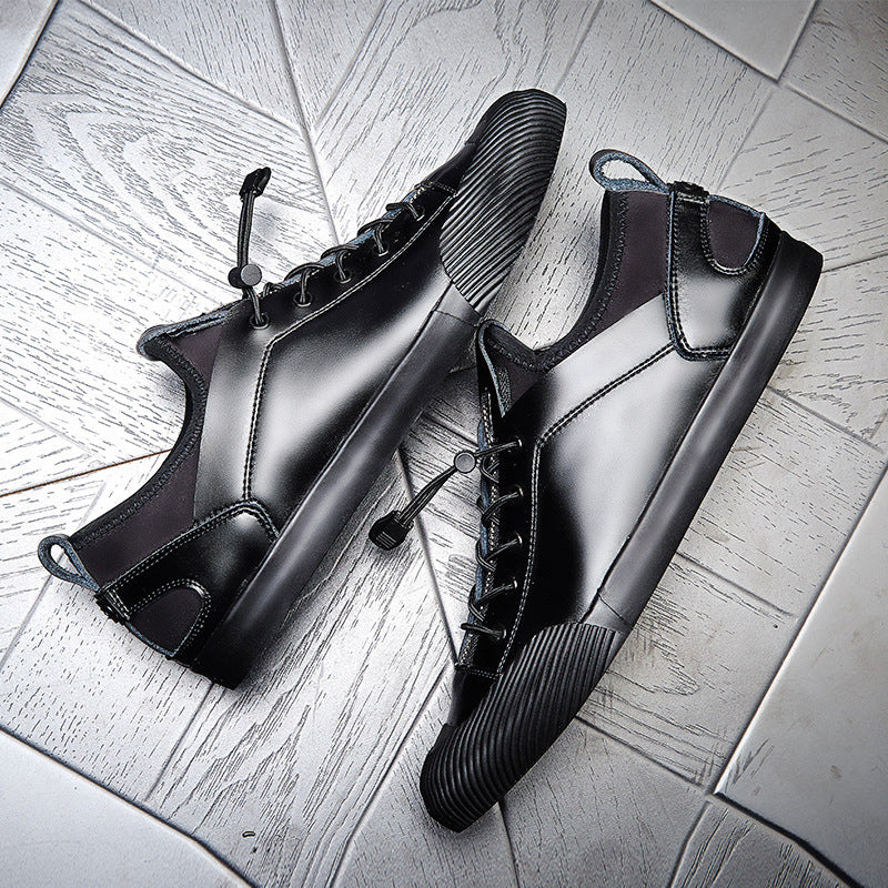 Men's Shoes Casual Lather Shoes Men's Korean Style Personality Young Student Loafers