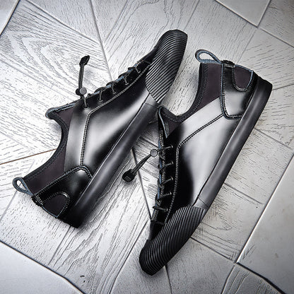 Men's Shoes Casual Lather Shoes Men's Korean Style Personality Young Student Loafers