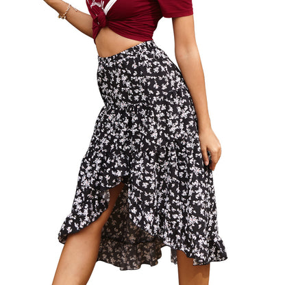 Chiffon Floral Skirt Women