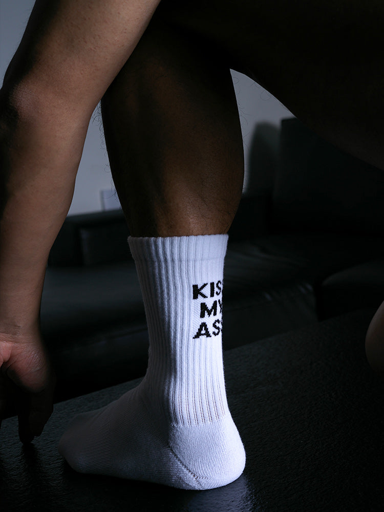 White High Tube Sports Fitness Cotton Socks
