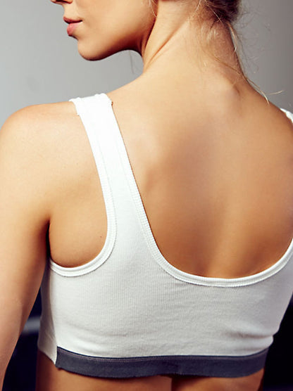 Solid color sports bra 