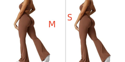 YEOREO Women Sleeveless Flare Jumpsuits