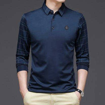 Youth Business Long Sleeve Polo Shirt Men