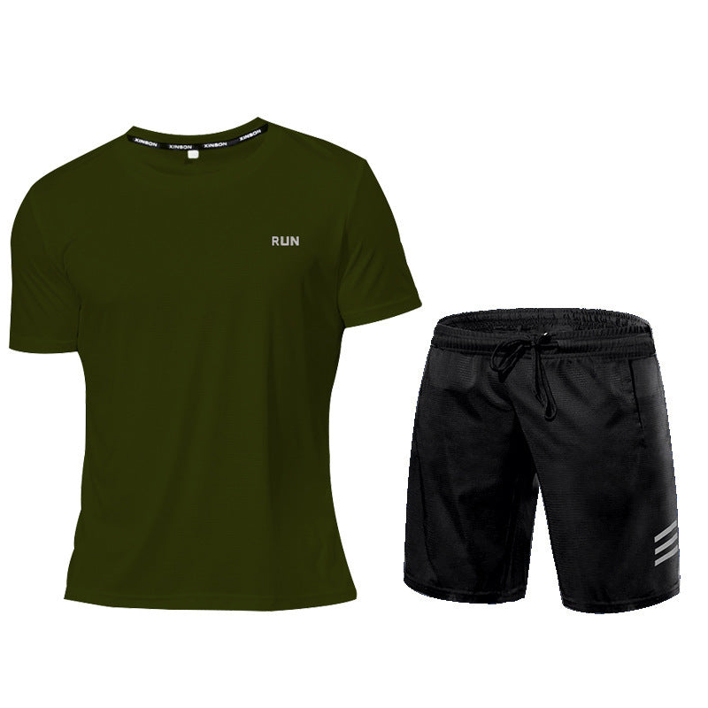 Men Sports Suit Breathable Athletic Wear Sportswear Running
