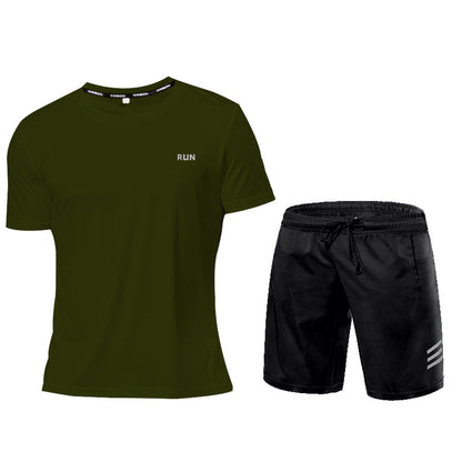 Men Sports Suit Breathable Athletic Wear Sportswear Running