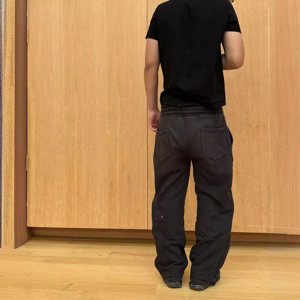 Men Stretch Rope Sweatpants Casual Trousers