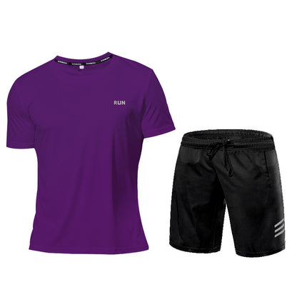 Men Sports Suit Breathable Athletic Wear Sportswear Running