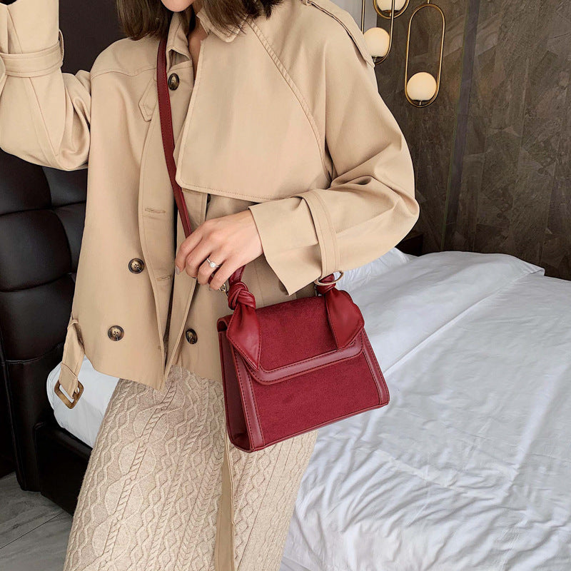 Casual retro temperament frosted messenger bag women