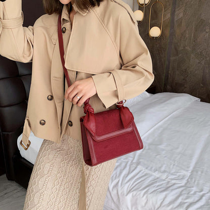 Casual retro temperament frosted messenger bag women