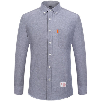 Pure Cotton Washed Oxford Woven Shirts Men