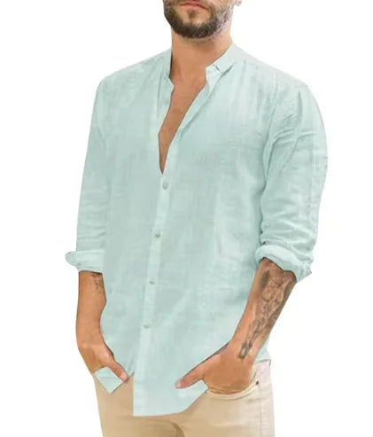 Tropical Ease Cotton-Linen Shirt