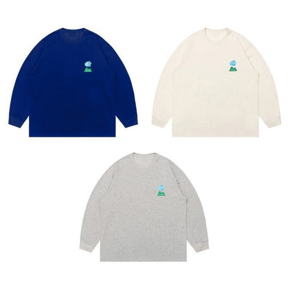 Round Neck Long Sleeve Couple T-shirt Men