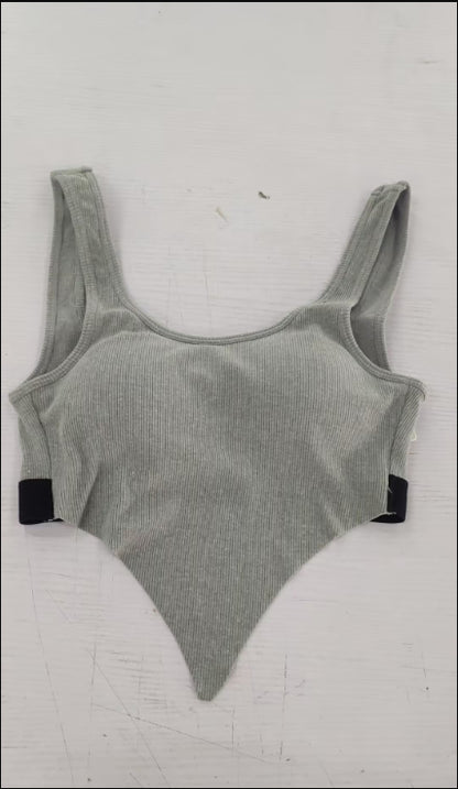 Solid color sports bra 