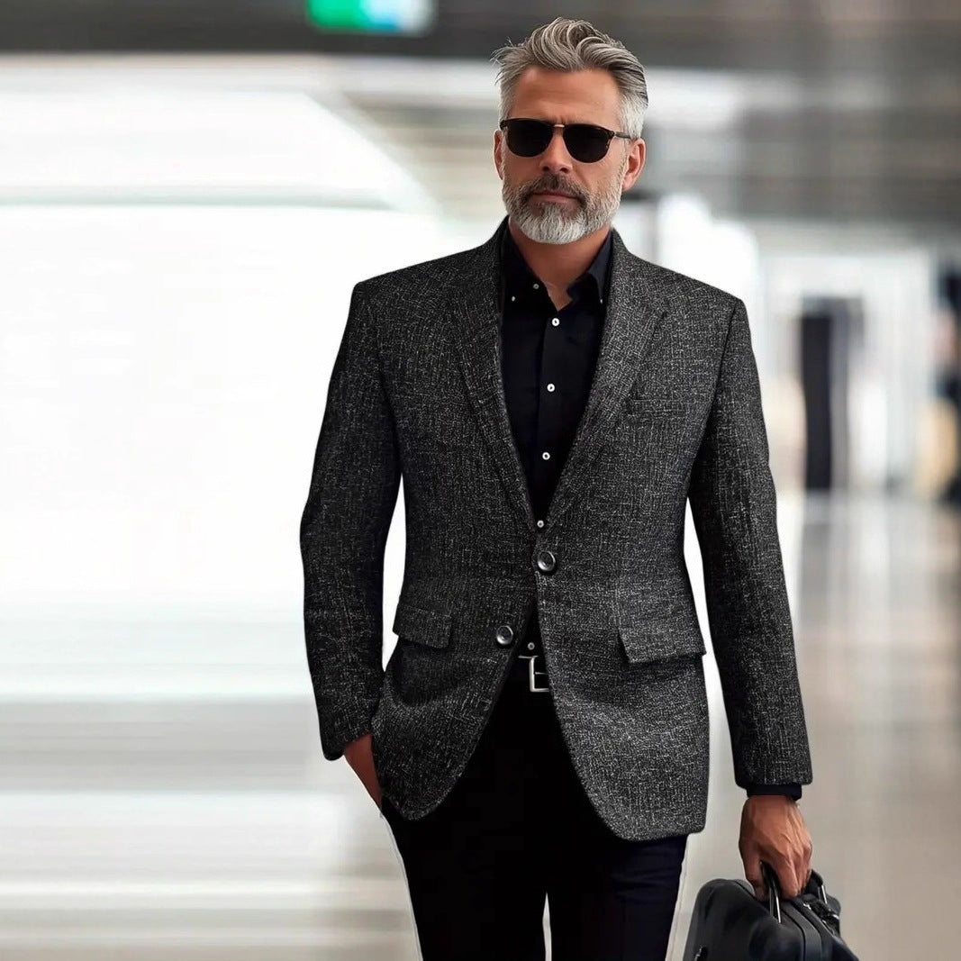 Leisure Suits For Men Coat Single-breasted Jacket