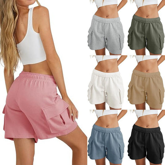 Women's Fashion Loose Casual Drawstring Cargo Shorts