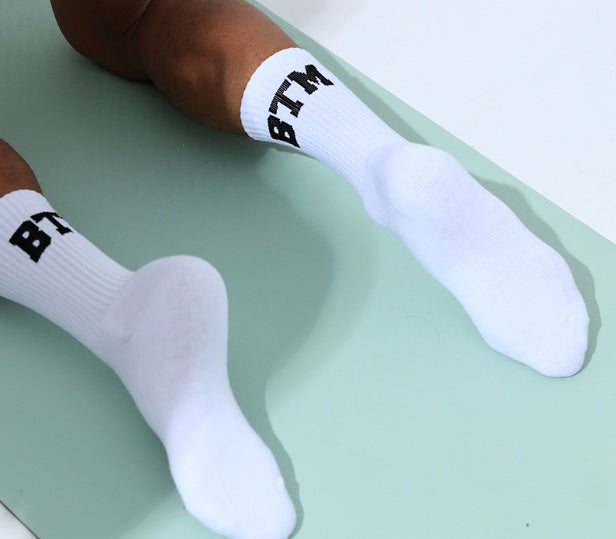 Men's White BTM Sports Socks
