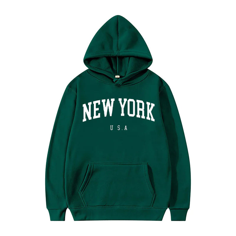 Fluwelen grafische hoodie