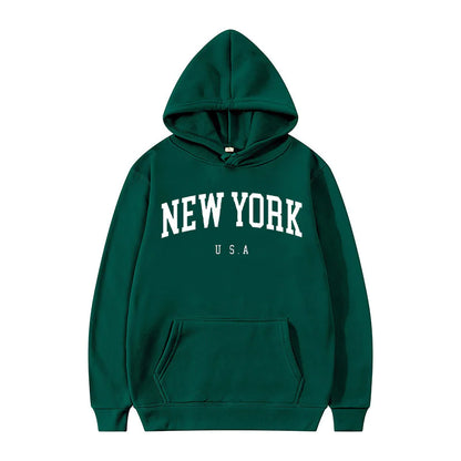 Fluwelen grafische hoodie