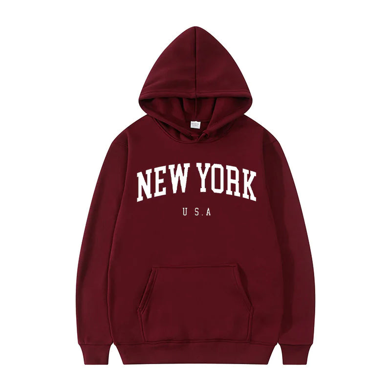 Fluwelen grafische hoodie