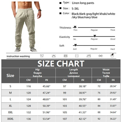 Men's Breathable Cotton Linen Pant