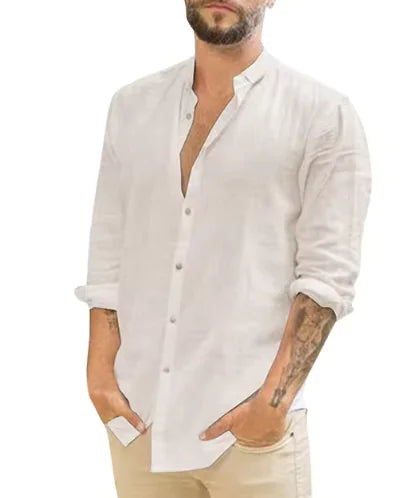 Tropical Ease Cotton-Linen Shirt