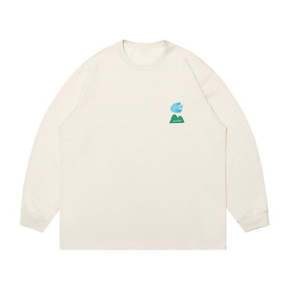 Round Neck Long Sleeve Couple T-shirt Men