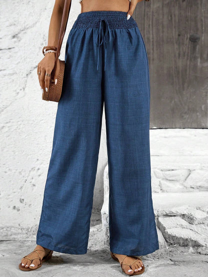 Retro Casual Pants High-waisted Trousers Women