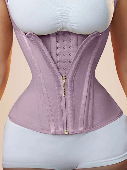 Zipper Breasted Retro Shapewear Top