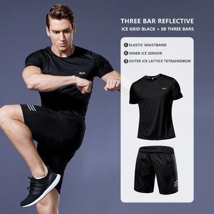 Men Sports Suit Breathable Athletic Wear Sportswear Running