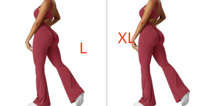 YEOREO Women Sleeveless Flare Jumpsuits