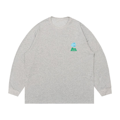 Round Neck Long Sleeve Couple T-shirt Men