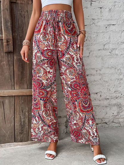 Retro Casual Pants High-waisted Trousers Women