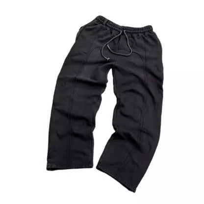 Men Stretch Rope Sweatpants Casual Trousers