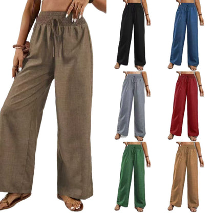 Retro Casual Pants High-waisted Trousers Women