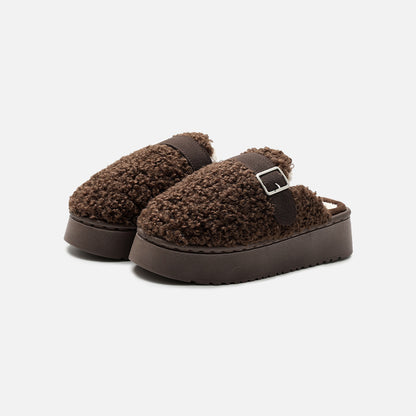 Winter Fashion Room High Sense Fluffy Slippers Women