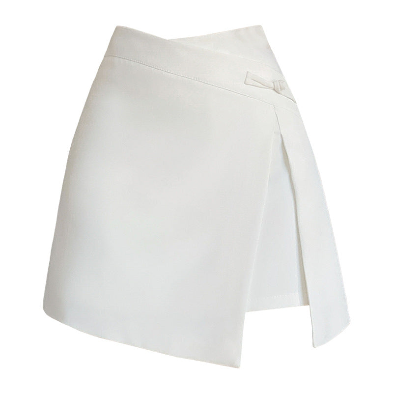 Retro Buckle Lace-up Skirt Women