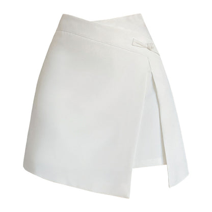 Retro Buckle Lace-up Skirt Women